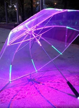 led发光透明自动雨伞演唱会灯光