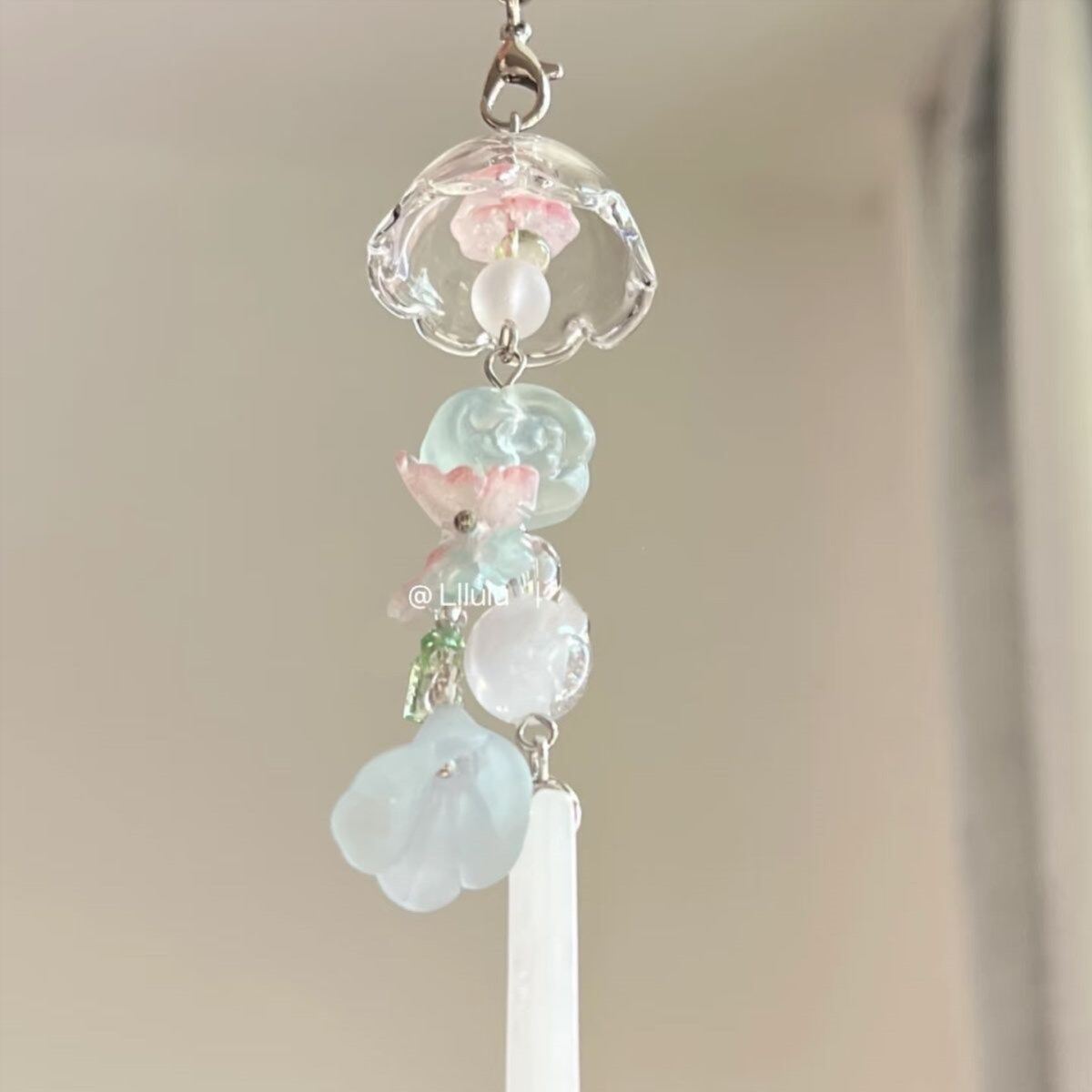 花漾春日风铃手作串珠自制简约ins手机链可爱咕卡册本相机包挂件