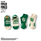 男士 潮牌小清新绿色袜子男款 短袜纯棉浅口船袜女潮薄款 短筒运动袜