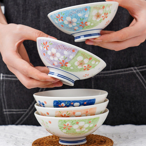 MinoYaki美浓烧陶瓷樱花米饭碗