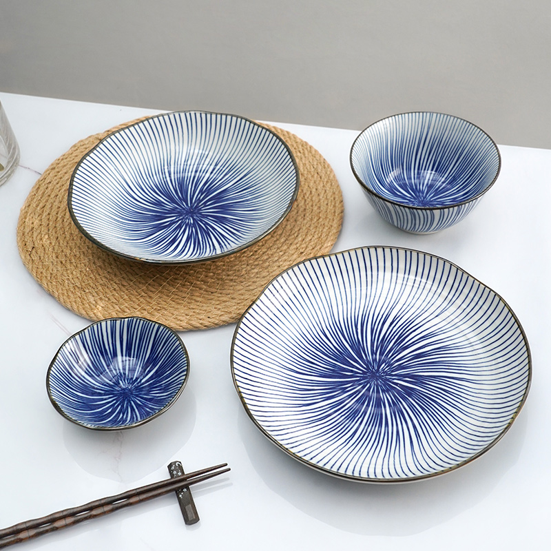 美浓烧日式陶瓷深盘饭碗