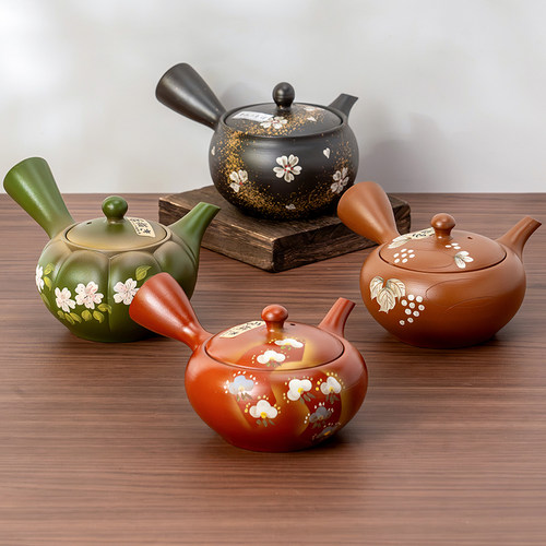 MinoYaki常滑烧富仙彩绘茶壶