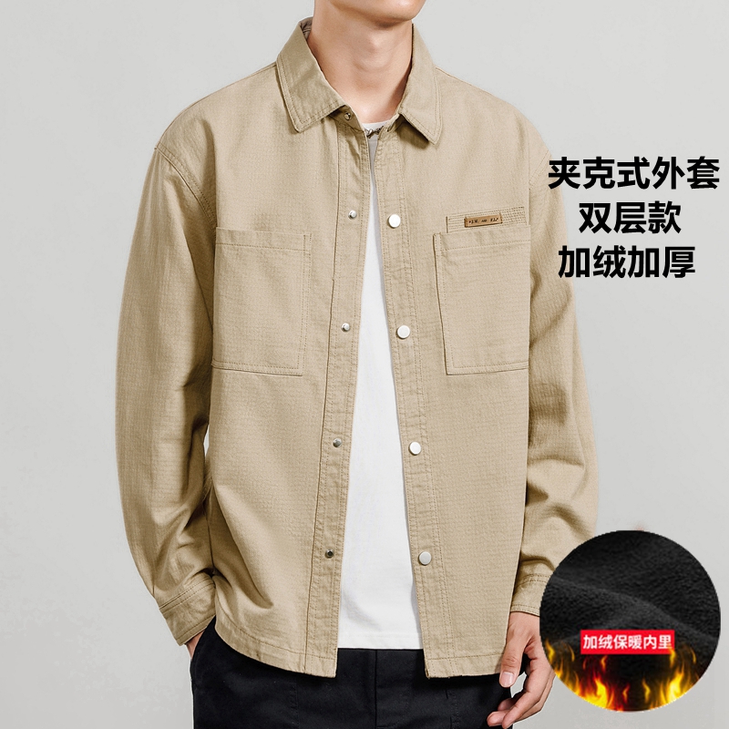 秋装长袖衬衫男士衫潮流外套衬衫