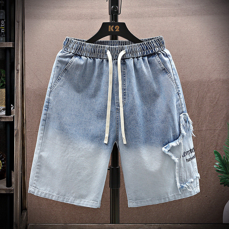 夏装短裤男士2024新款青年运动裤五分直筒中裤帅气夏天牛仔裤个性