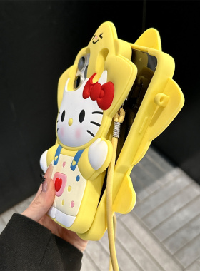 适用卡通风Hello Kitty硅胶iPhone17promax手机壳苹果17硅胶iPhone16可爱萌百搭15/14保护套16proamx女15pro