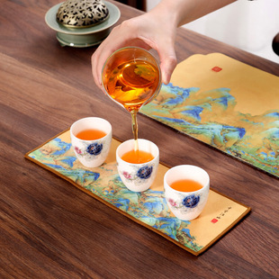 国风复古茶布茶巾干泡茶席隔热茶桌垫布吸水中式禅意大尺寸桌旗