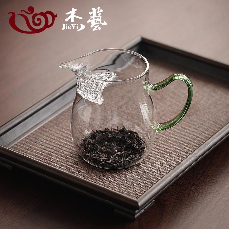 玻璃月牙公道杯茶漏一体