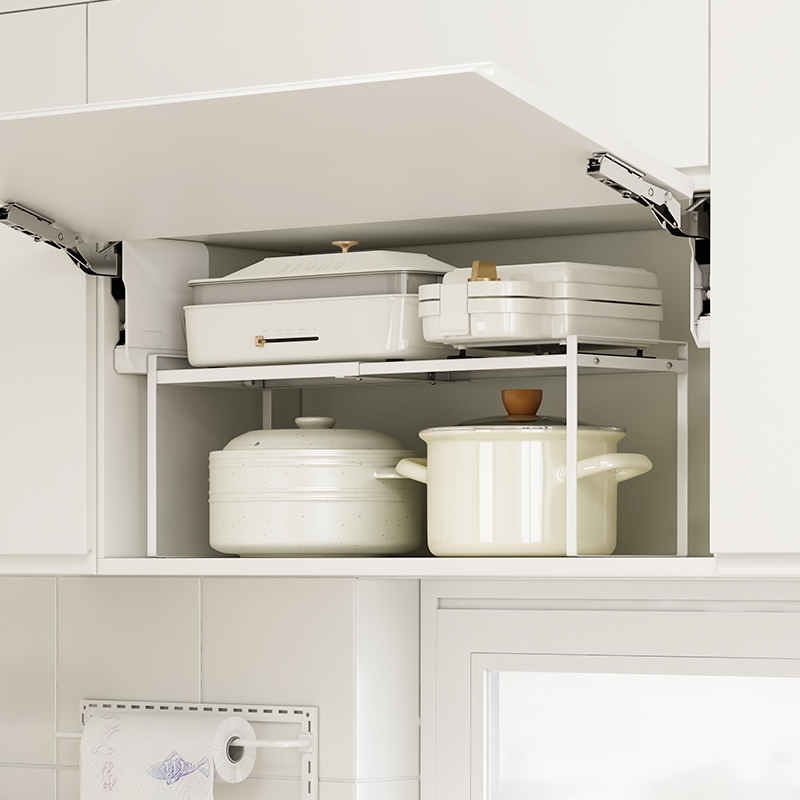 灵活调整伸缩分层置物架