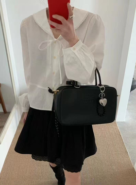 eter短款纯棉翻领甜美衬衫女长袖2025秋季新款hemp设计感DAU1341