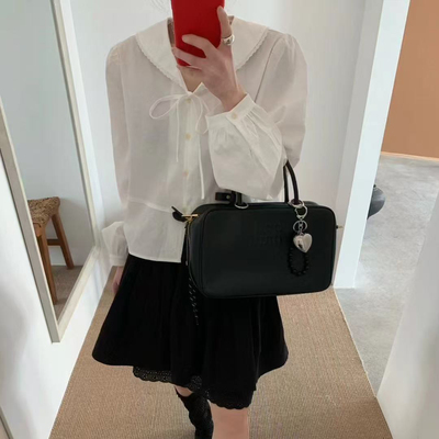 eter短款纯棉翻领甜美衬衫女长袖2026春季新款hemp设计感DAU1341