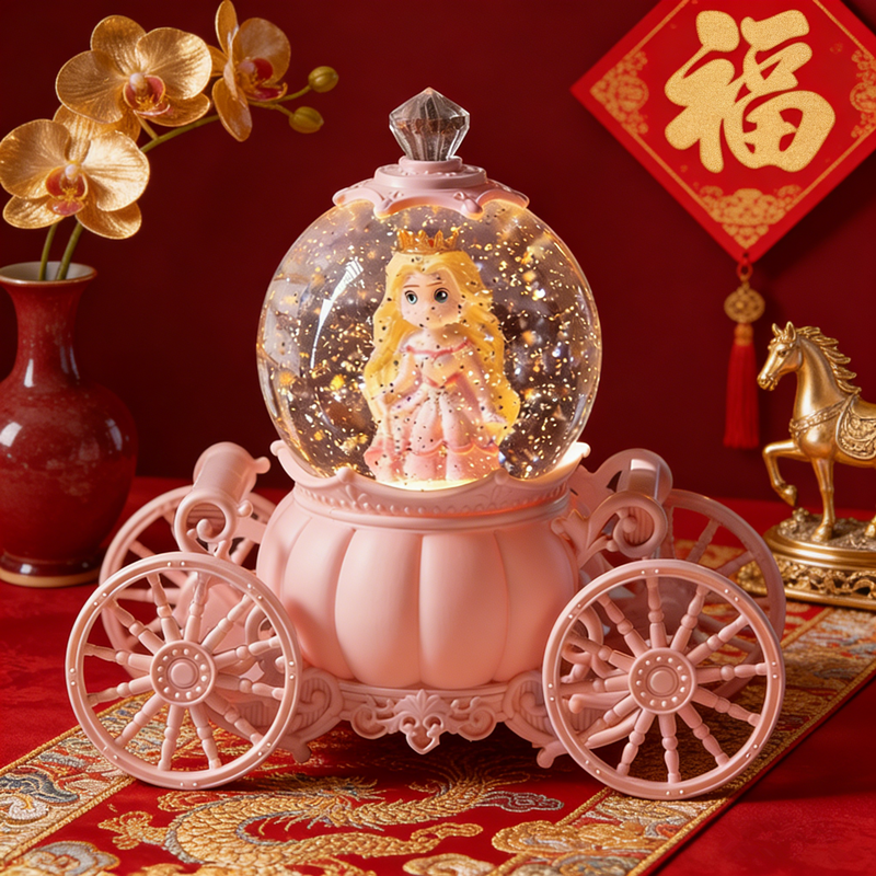 鸟之诗水晶球音乐盒儿童生日礼物跳舞摆件八音盒女孩儿童房装饰品