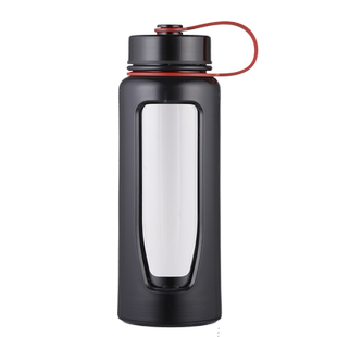 大容量玻璃杯带盖水瓶过滤水杯男随手杯创意泡茶杯便携杯子1600ml