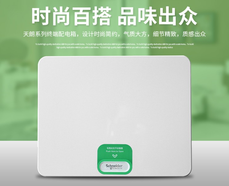 施耐德强电箱天朗白色暗装