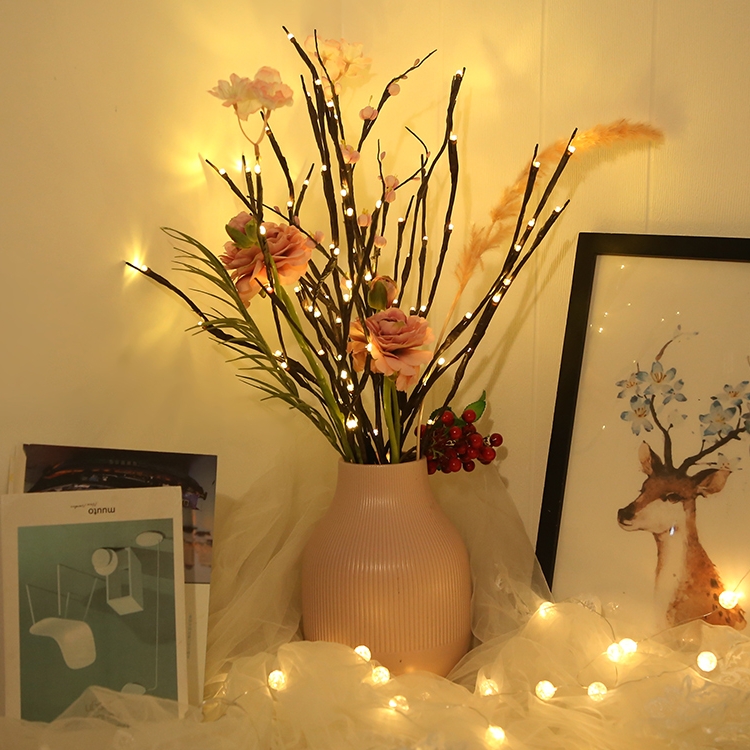 仿真树枝灯串led彩灯小清新房间装饰卧室布置创意少女心ins星星灯