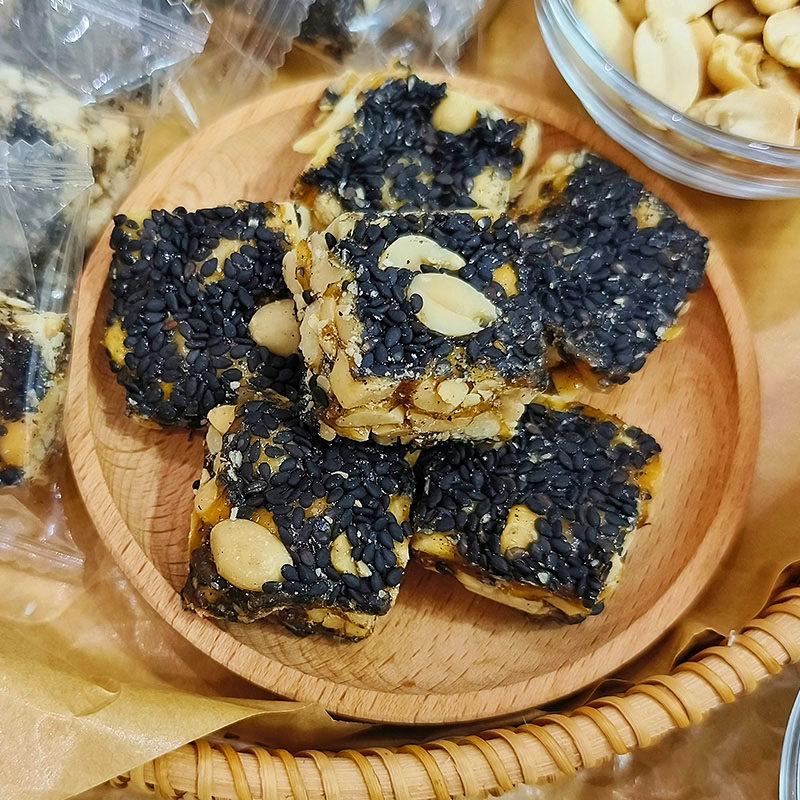 传统广东特产黑芝麻花生软糖可拉丝牛轧糖糕点猫屎糖零添加纯手工