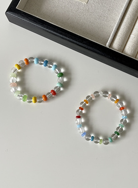 Ojala原创设计可爱彩虹糖果手串少女心多巴胺手链女生礼物