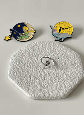 小王子的玫瑰花Ojala开口设计高级戒指可爱饰品立体花束创意礼物