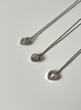 Ojala彩色爱心项链高级感韩系ins风爆款百搭饰品