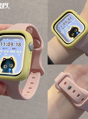 适用华为fit34pro手表专用小蛮腰细款液态硅胶表带搭配保护软壳女