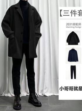 港风长袖衣服秋冬季男生