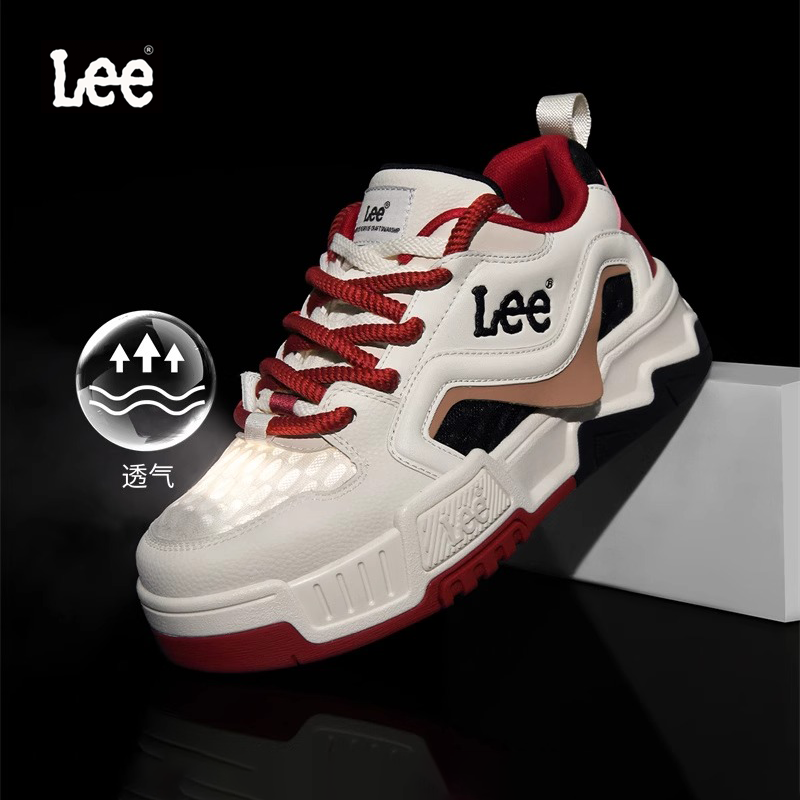 Lee官方正品男鞋2025新款厚底增高休闲板鞋潮流百搭真皮运动鞋男