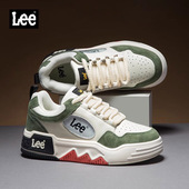 厚底面包鞋 男士 运动休闲板鞋 真皮鞋 Lee官方男鞋 子男潮鞋 2026新款