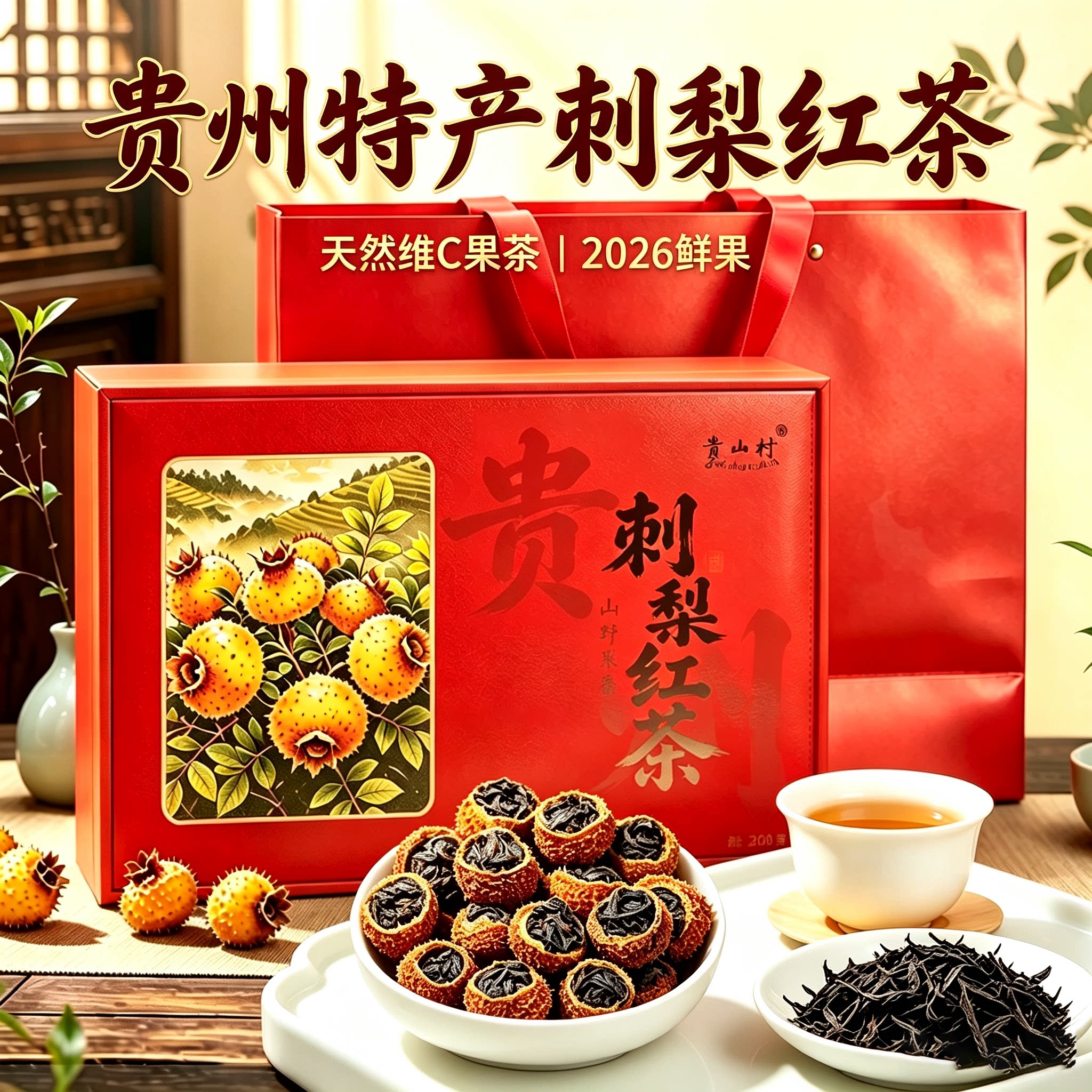 贵州刺梨红茶特级200g高档礼盒装图片