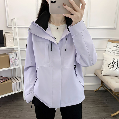 新款工装冲锋衣春秋外套男女同款