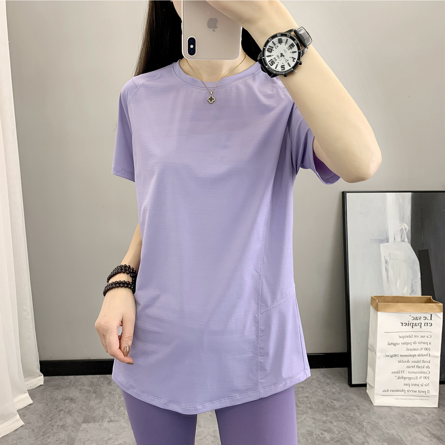 速干短袖t恤女春夏跑步罩衫快干