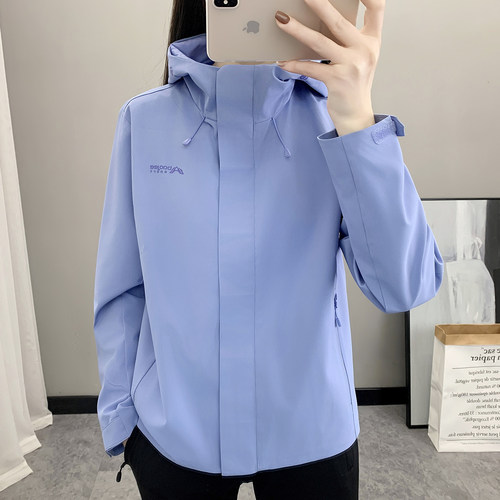 户外冲锋衣女防风外套徒步登山服