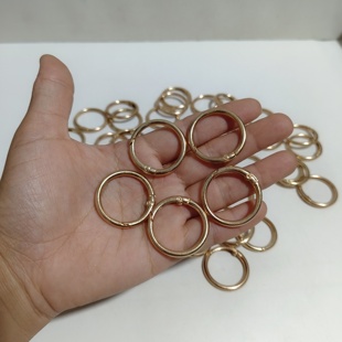 10个装 32mm合金开口圈钥匙扣弹簧圆形环扣包扣五金扣配件