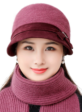 帽子女冬季加厚保暖毛线帽渔夫帽