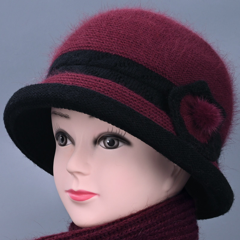 2025新款帽子女冬天妈妈加绒厚花朵毛线帽中老年人奶奶保暖棉盆帽,服饰配件/皮带/帽子/围巾,帽子,淘宝优惠券,粉丝福利购,淘宝优惠卷