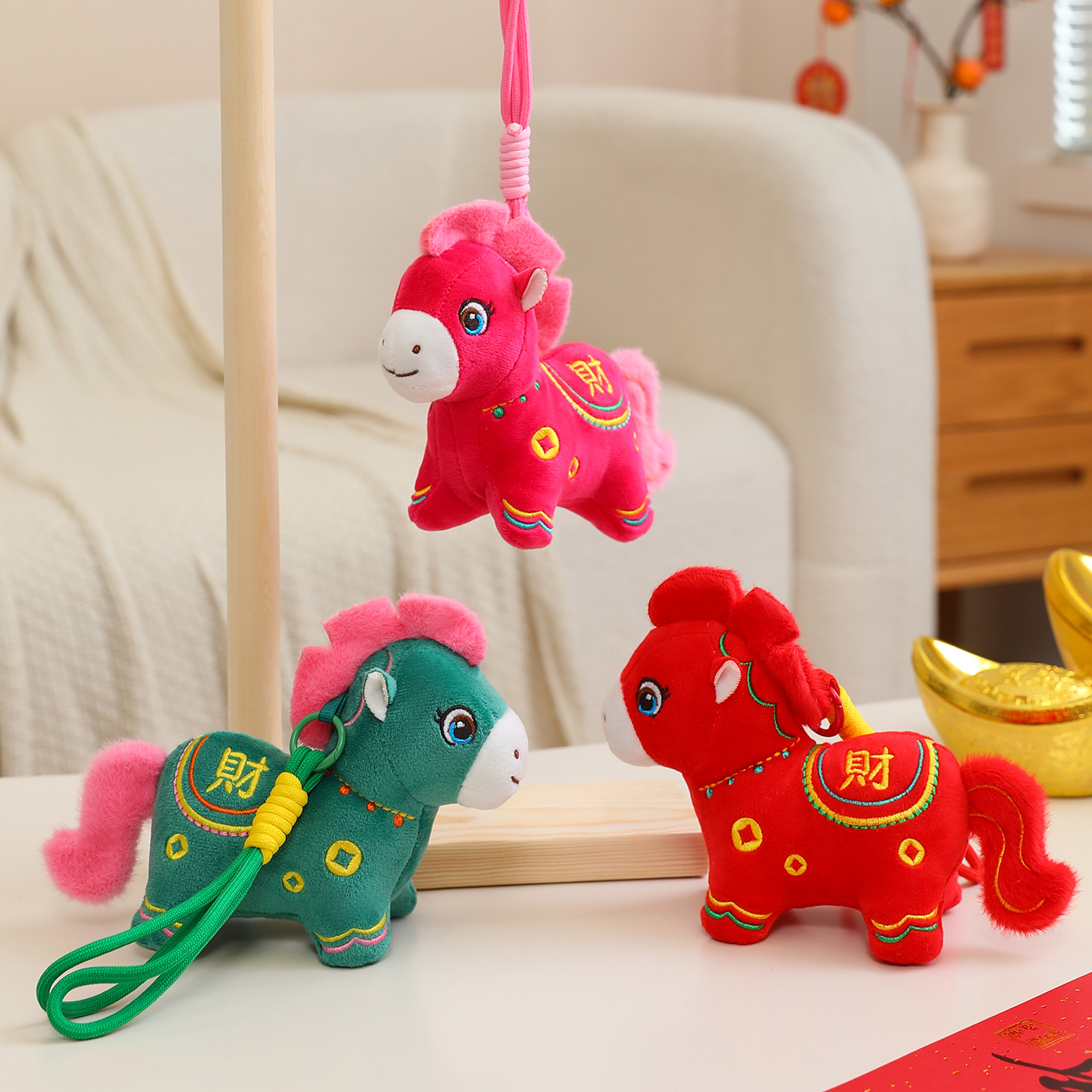 2026马年吉祥物公仔生肖马毛绒玩具小马挂件布娃娃公司年会礼品