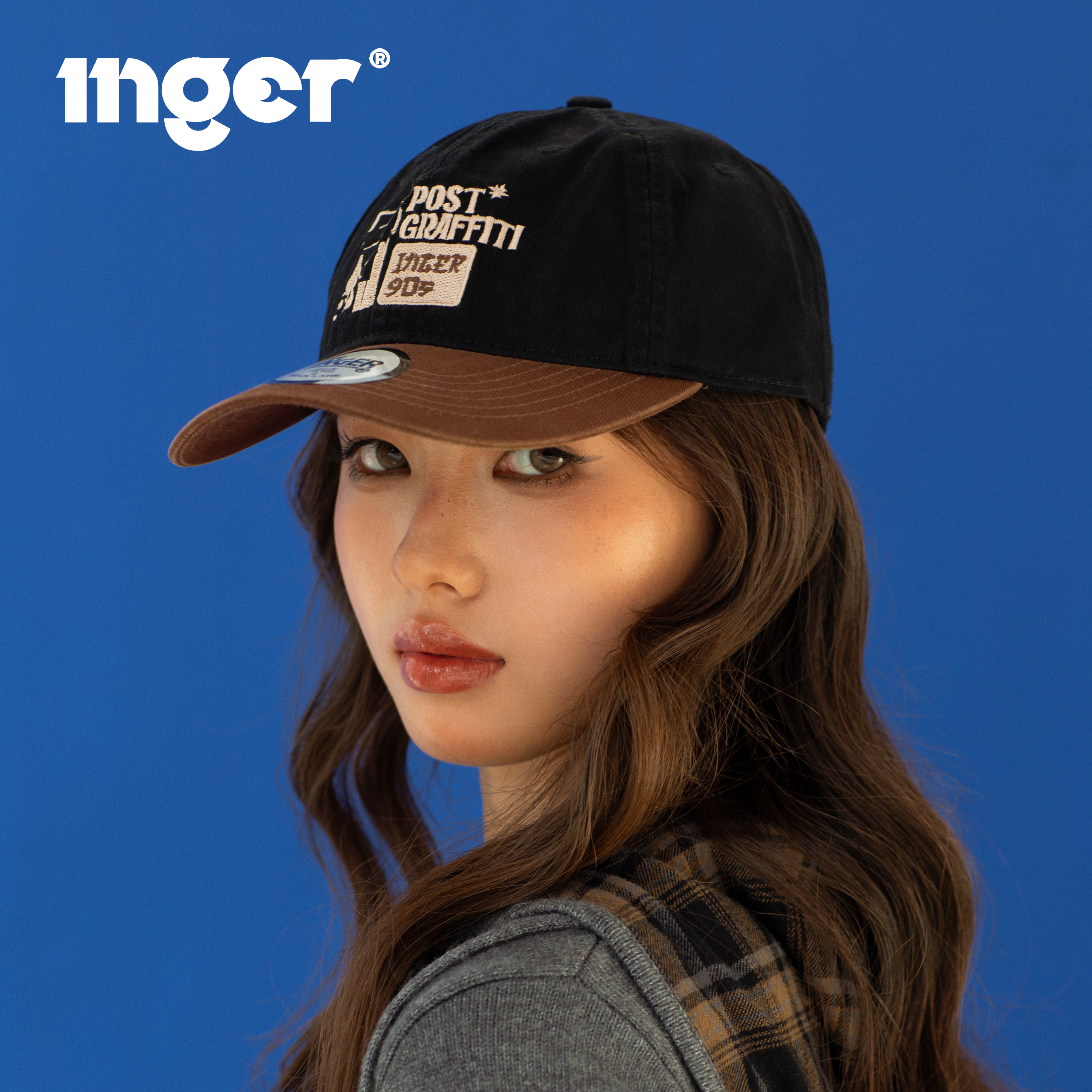 INGER原创设计美式涂鸦鸭舌帽