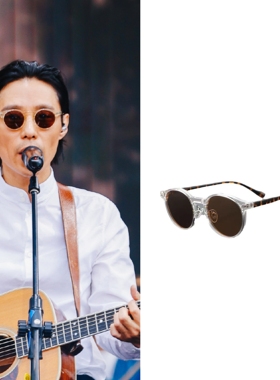 逃跑计划音乐节毛川同款复古墨镜男女潮流圆形沙滩防晒网红太阳镜