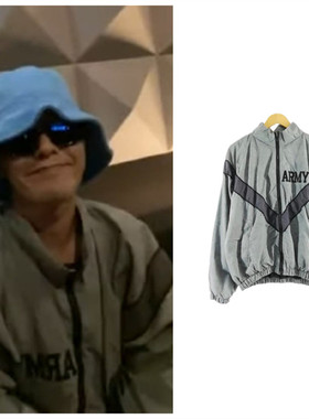 权志龙GD直播同款美国陆军ARMY反光男女潮搭外套夹克风衣薄款陈阳