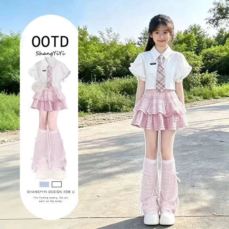 女童夏季jk制服套装新款学院风