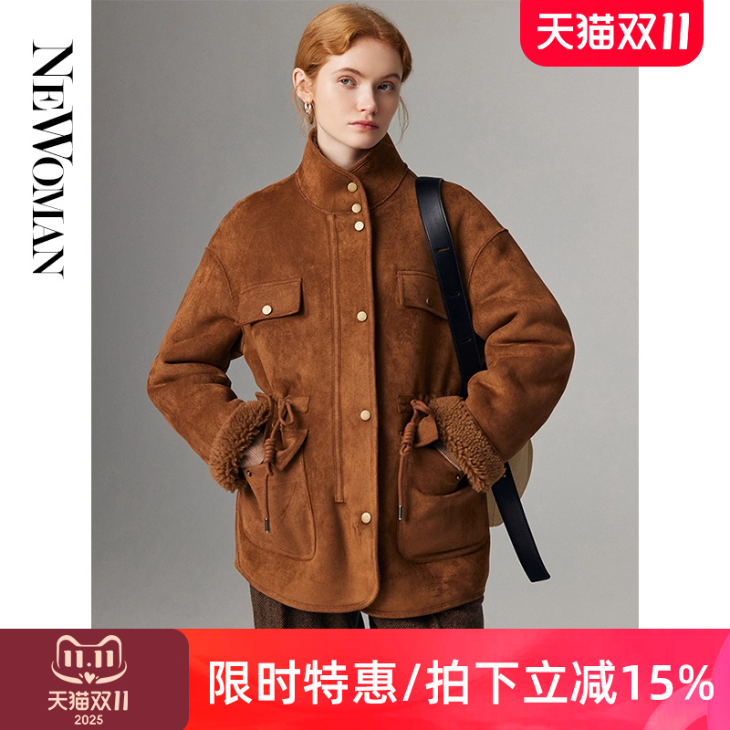 皮毛一体羊羔毛外套女双面穿皮草