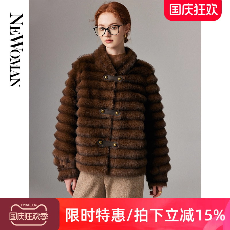 皮毛一体外套女水貂绒皮草大衣