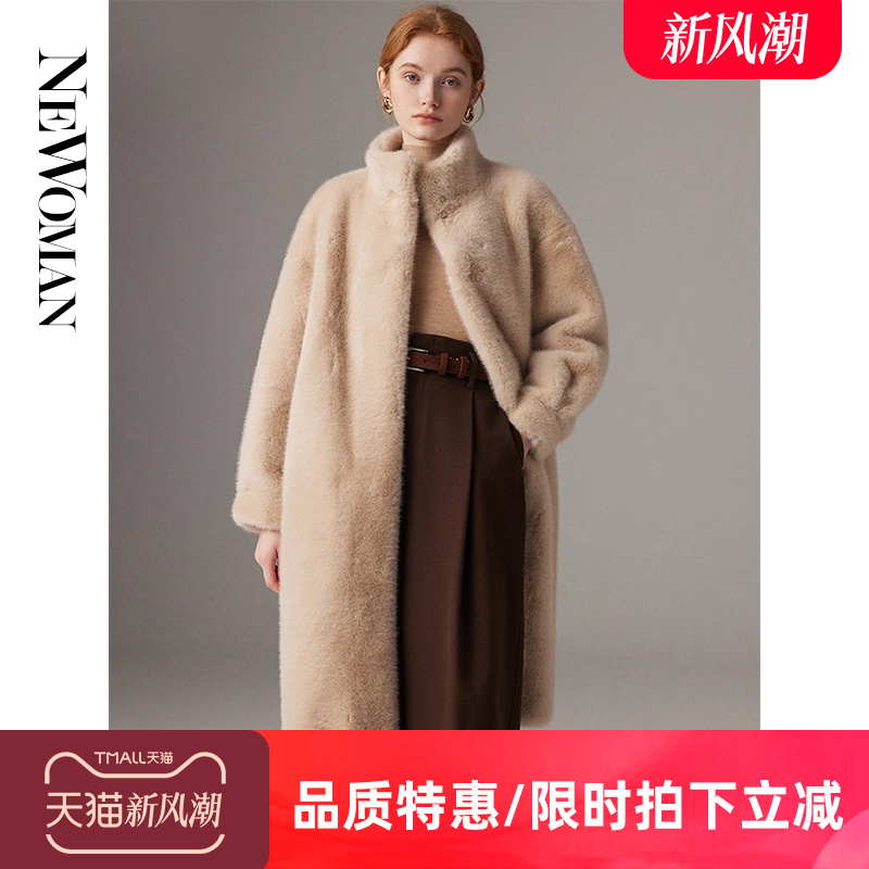 环保水貂绒皮草外套女仿皮毛一体