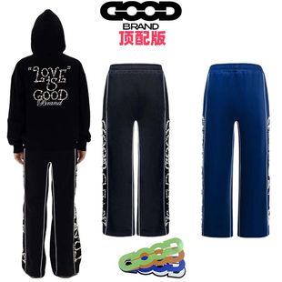 GOODBRAND 珍珠烫钻镶钻宝石刺绣轻奢高级连帽卫衣good外套情侣款