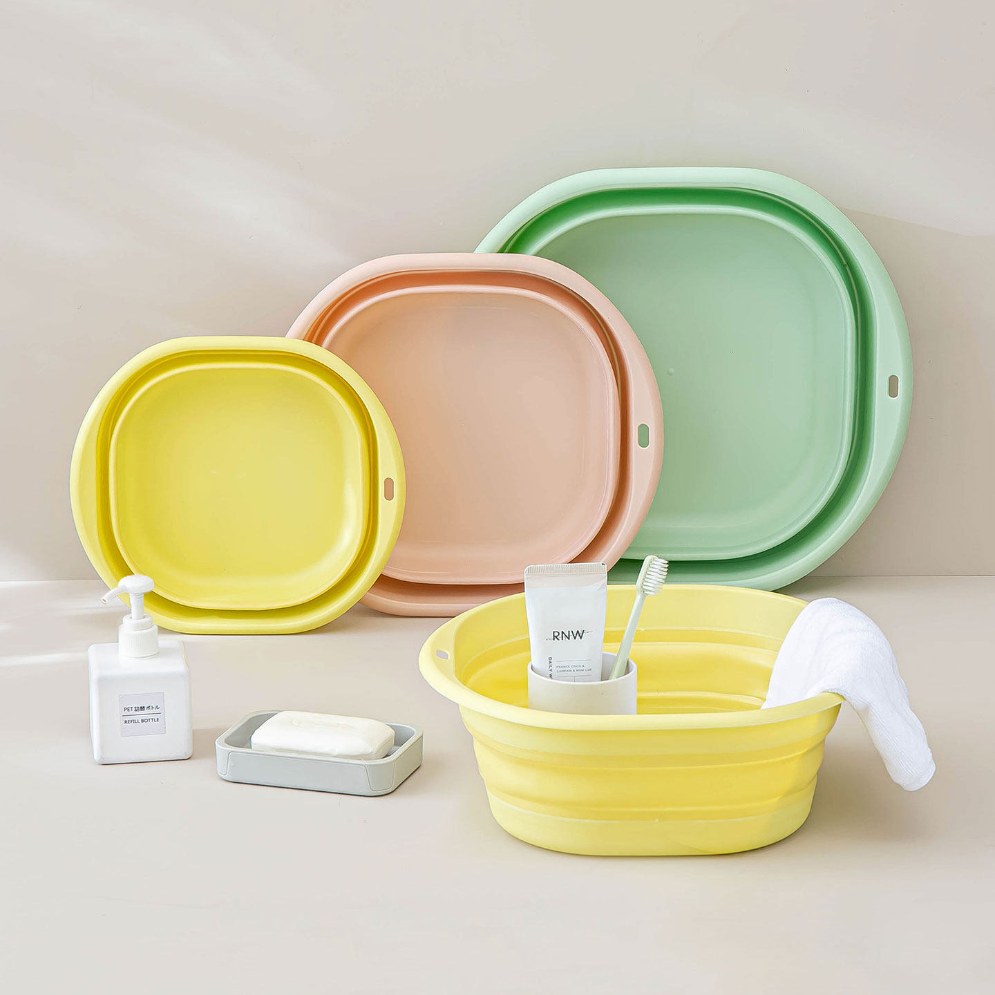 折叠便携省空间 脸盆宿舍家用学生洗衣脸盆旅行大小号洗脸塑料盆