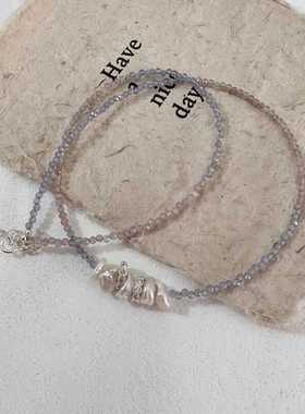 高级感通体轻奢紫色串珠S925纯银