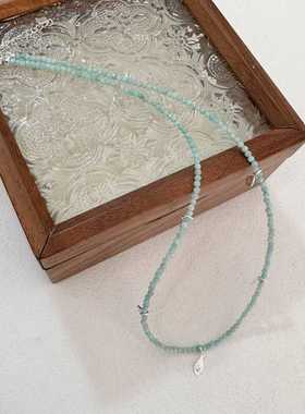 天然石度假风海边项链S925纯银