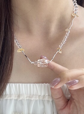 S925银黑金超七韩版项链锁骨链