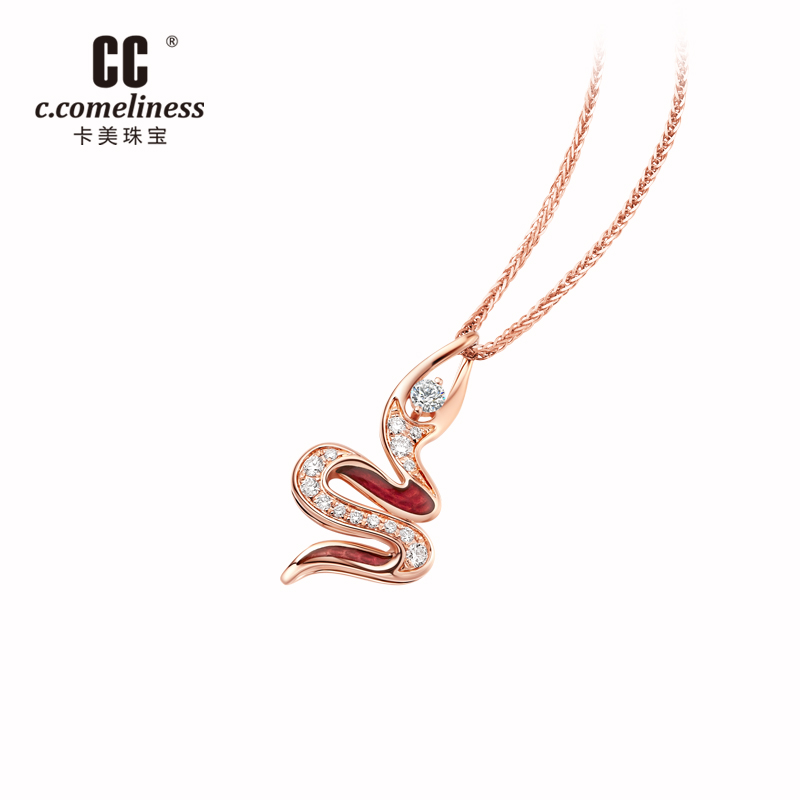 CC卡美珠宝东方有境系列 娲神18K金钻石项坠女款高级珠宝礼物