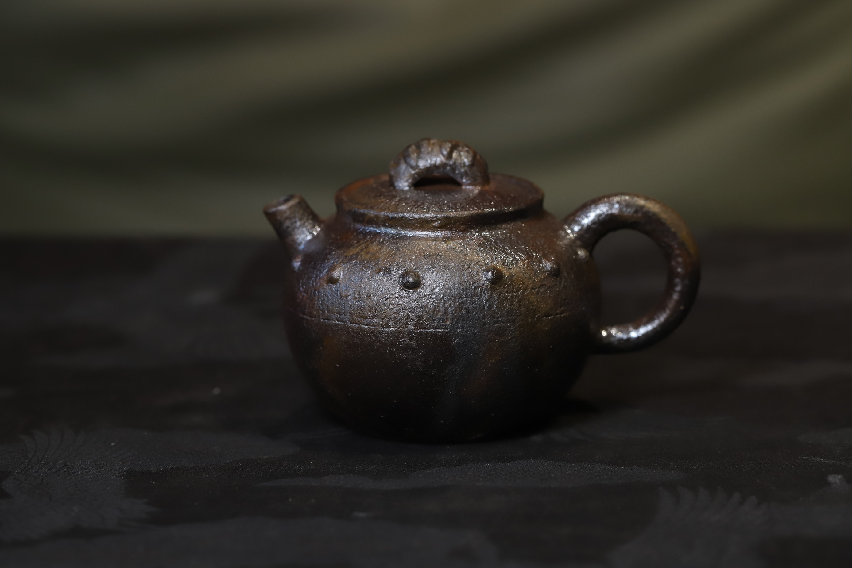 予你茶器  柴烧紫砂壶手捏壶宜兴紫砂纯柴裸烧自然落灰诧寂风