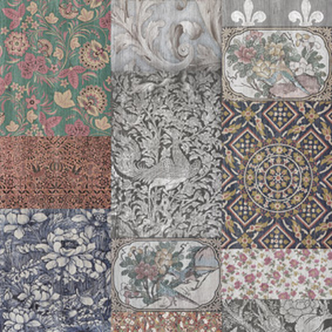 英国Mineheart Arts and Crafts Patchwork Wallpaper 拼接壁纸