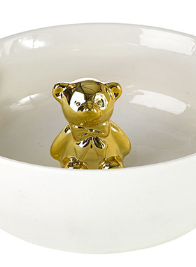荷兰Pols Potten Gold bear Bowl 金色小熊碗